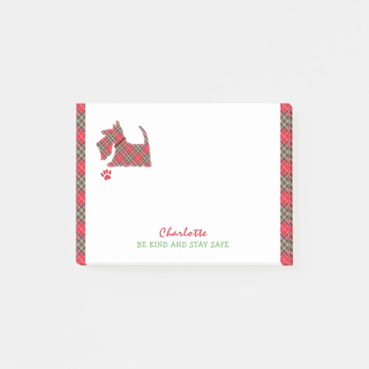 Scottish Terrier Dog Cute Personalized Post-it® Notes (Voorkant)