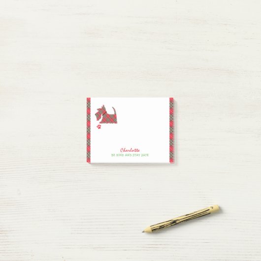 Scottish Terrier Dog Cute Personalized Post-it® Notes (Op bureau)