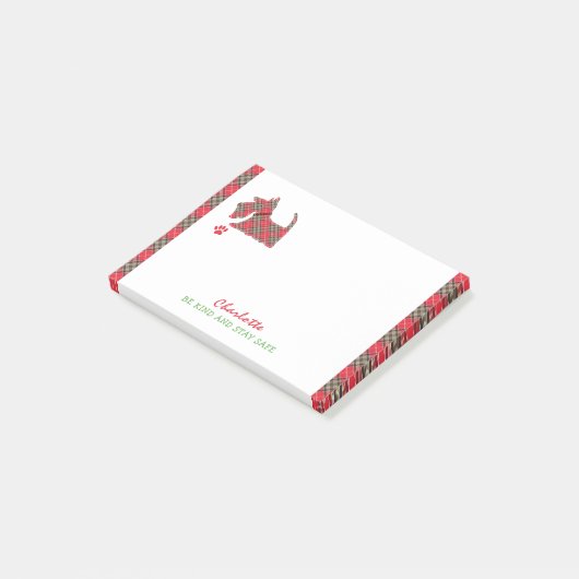 Scottish Terrier Dog Cute Personalized Post-it® Notes (Schuin)