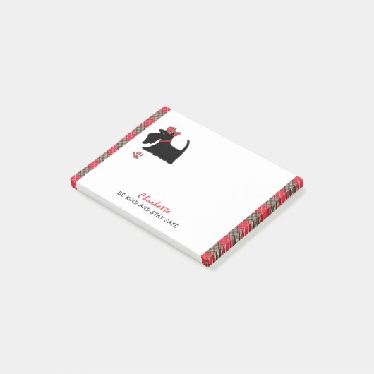 Scottish Terrier Dog Cute Personalized Post-it® Notes (Schuin)