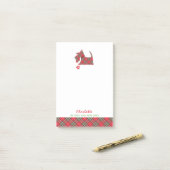 Scottish Terrier Dog Cute Personalized Post-it® Notes (Op bureau)