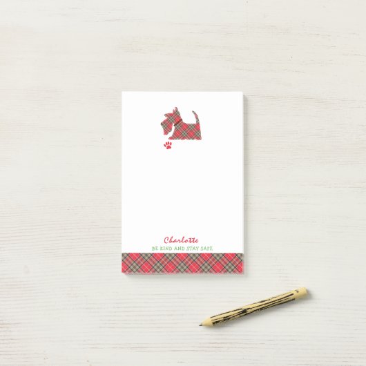 Scottish Terrier Dog Cute Personalized Post-it® Notes (Op bureau)