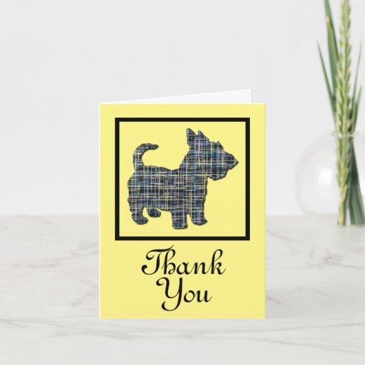 Scottish Terrier Dog Dank u Wenskaart Kaart (Voorkant)