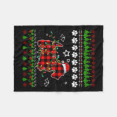 Scottish Terrier Dog Funny Xmas Ugly Sweater Chris Fleece Deken (Voorkant (Horizontaal))