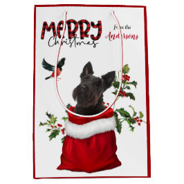 Scottish Terrier Dog Kerstmis Medium Cadeauzakje