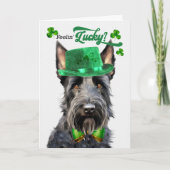 Scottish Terrier Dog Lucky St Patrick's Day Feestdagen Kaart (Voorkant)