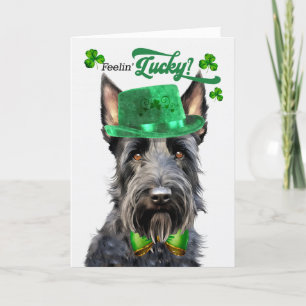 Scottish Terrier Dog Lucky St Patrick's Day Feestdagen Kaart