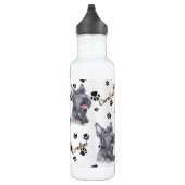 Scottish Terrier Dog Pawprint Waterfles (Rechts)