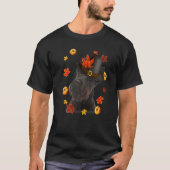 Scottish Terrier Dog Pilgrim Hat Fall Happy T-shirt (Voorkant)