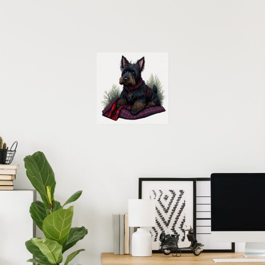 Scottish Terrier Dog Poster (Thuiskantoor)