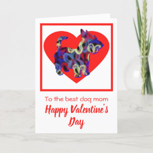 Scottish Terrier Dog Red Valentijn's Day Greeting Bedankkaart