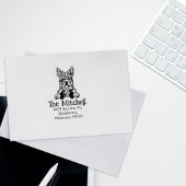 Scottish Terrier Dog, retouradres, Rubberstempel