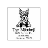 Scottish Terrier Dog, retouradres, Rubberstempel (Afrduk)