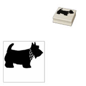 Scottish Terrier Dog Rubberstempel (Gestempeld)