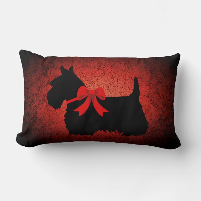 Scottish Terrier dog, Scotland dog, red granite Kussen (Voorkant)