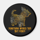 Scottish Terrier Dog Silhouette Fun Halloween Magneet (Voorkant)