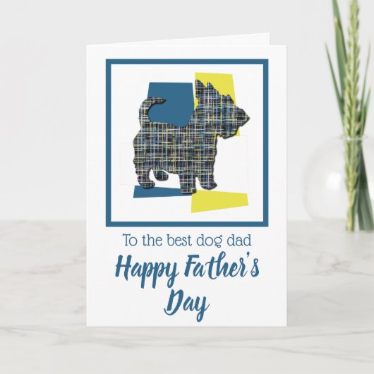 Scottish Terrier Dog TriColor Father Day Kaart (Voorkant)