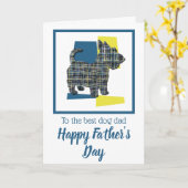 Scottish Terrier Dog TriColor Father Day Kaart (Gele Bloem)