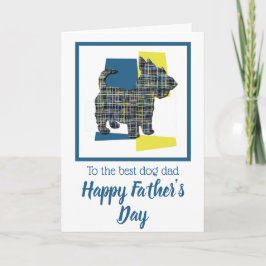 Scottish Terrier Dog TriColor Father Day Kaart