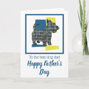 Scottish Terrier Dog TriColor Father Day Kaart