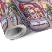 Scottish Terrier Dog Valentine's Day  Cadeaupapier (Rol Hoek)