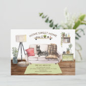 Scottish Terrier Dog Verhuisaankondiging Kaart (Staand voorkant)