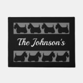 Scottish Terrier dog zwart/grijs/wit — wisselnaam Deurmat (Voorkant)