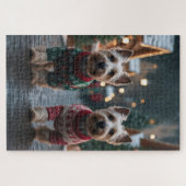 Scottish Terrier Dogs Christmas Snow Holiday Legpuzzel (Horizontaal)