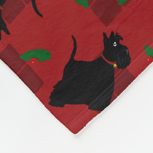 Scottish Terrier Dogs en Tam O'Shanter Fleece Deken (Hoek)