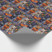 Scottish Terrier Dogs in Halloween Costumes Cadeaupapier (Hoek)