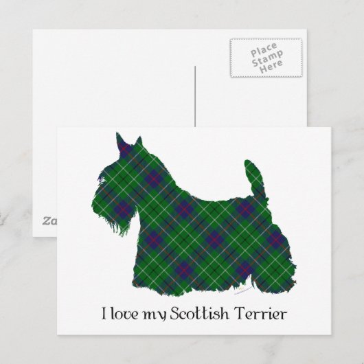 Scottish Terrier Duncan Tartan Briefkaart (Voorkant / Achterkant)