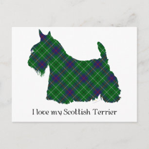Scottish Terrier Duncan Tartan Briefkaart