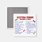 SCOTTISH TERRIER Eigendomsrecht 2 Magneet (Voorkant / Achterkant)