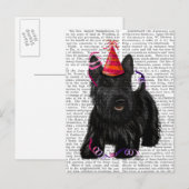 Scottish Terrier en Party Pet Briefkaart (Voorkant / Achterkant)