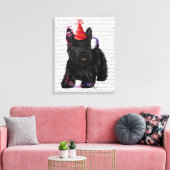 Scottish Terrier en Party Pet Canvas Afdruk (Insitu (Woonkamer))