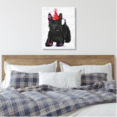 Scottish Terrier en Party Pet Canvas Afdruk (Insitu (Slaapkamer))