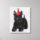 Scottish Terrier en Party Pet Canvas Afdruk (Voorkant)