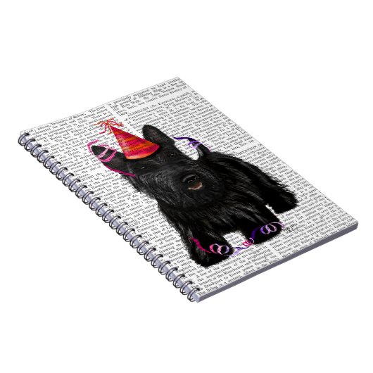 Scottish Terrier en Party Pet Notitieboek (Rechterzijde)