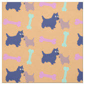 Scottish Terrier en Puppy Fabric Stof (Swatch)