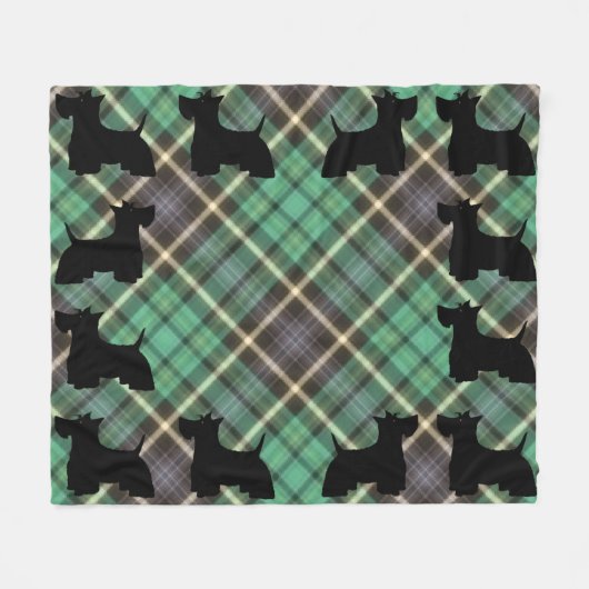Scottish Terrier Fleece Blanket (Voorkant (Horizontaal))