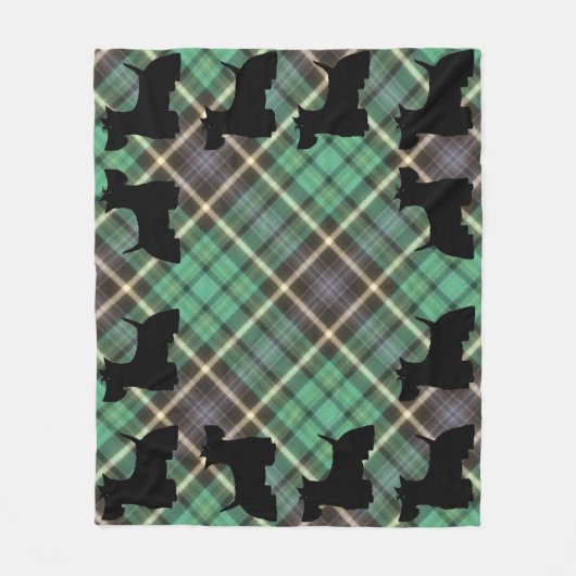 Scottish Terrier Fleece Blanket Deken (Voorkant)