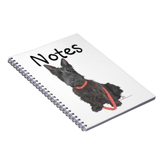 Scottish Terrier Flourish Notitieboek (Rechterzijde)
