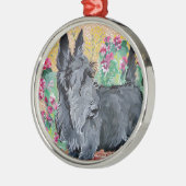 Scottish Terrier Garden Metalen Ornament (Links)