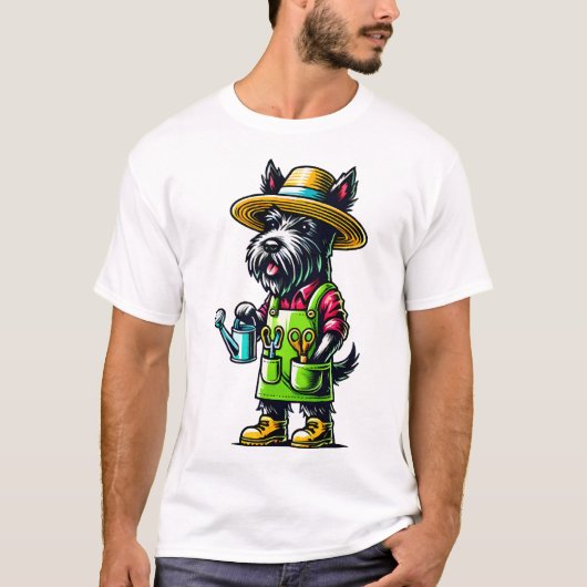 Scottish Terrier Gardener Copy T-shirt (Voorkant)