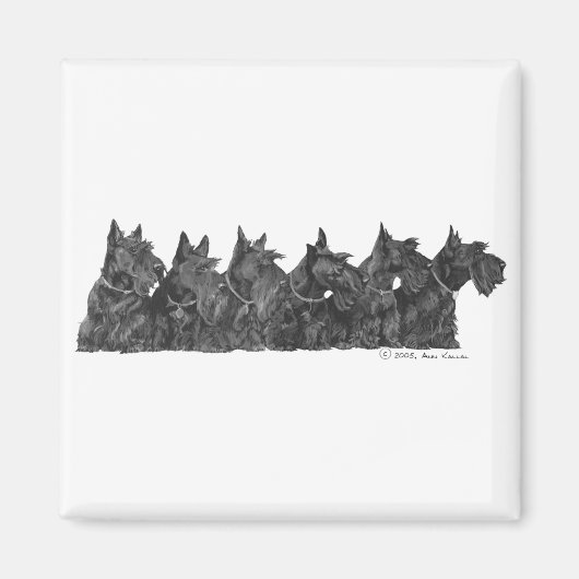 Scottish Terrier Gathering Magneet (Voorkant)