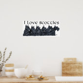 Scottish Terrier Gathering Poster (Keuken)