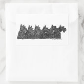 Scottish Terrier Gathering Rechthoekige Sticker (Tas)