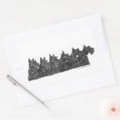 Scottish Terrier Gathering Rechthoekige Sticker (Envelop)