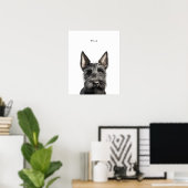 Scottish Terrier gepersonaliseerde print (Thuiskantoor)