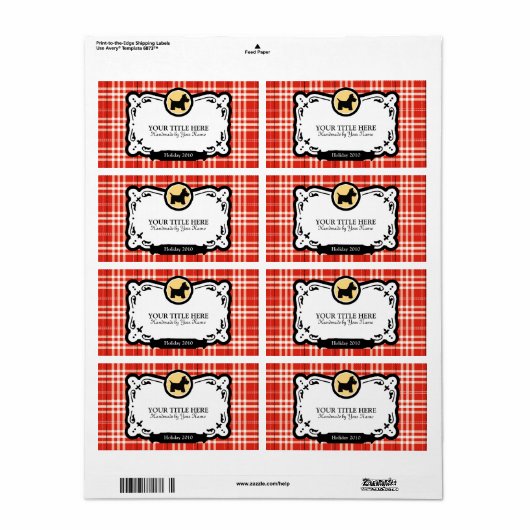 Scottish Terrier Gift Labels (Full Sheet)